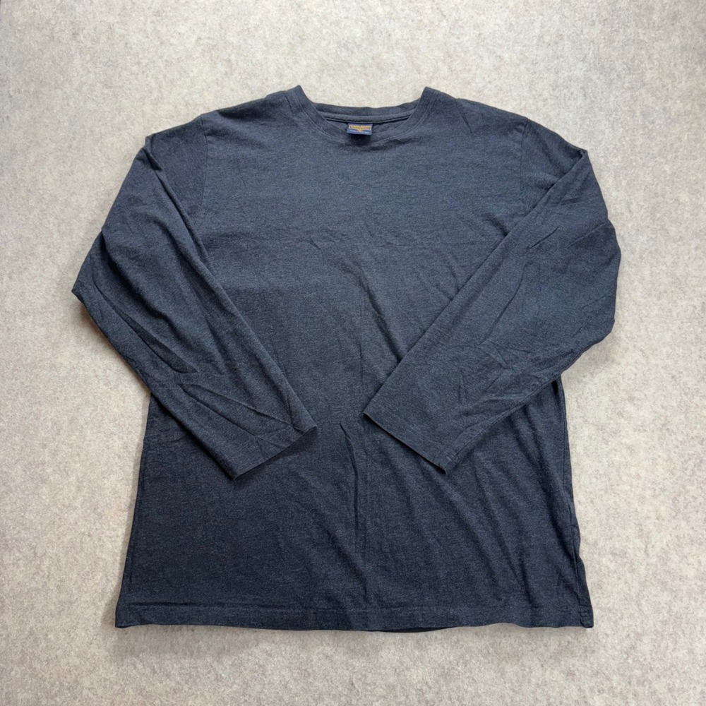 Vintage Woolrich Men's Medium Long Sleeve T-Shirt Heather Grey Blank Crew Neck